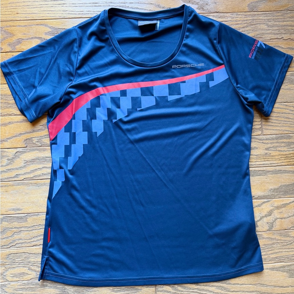Women’s Porsche Rennsport Reunion 7 T-Shirt Blue Performance Tee - Size M